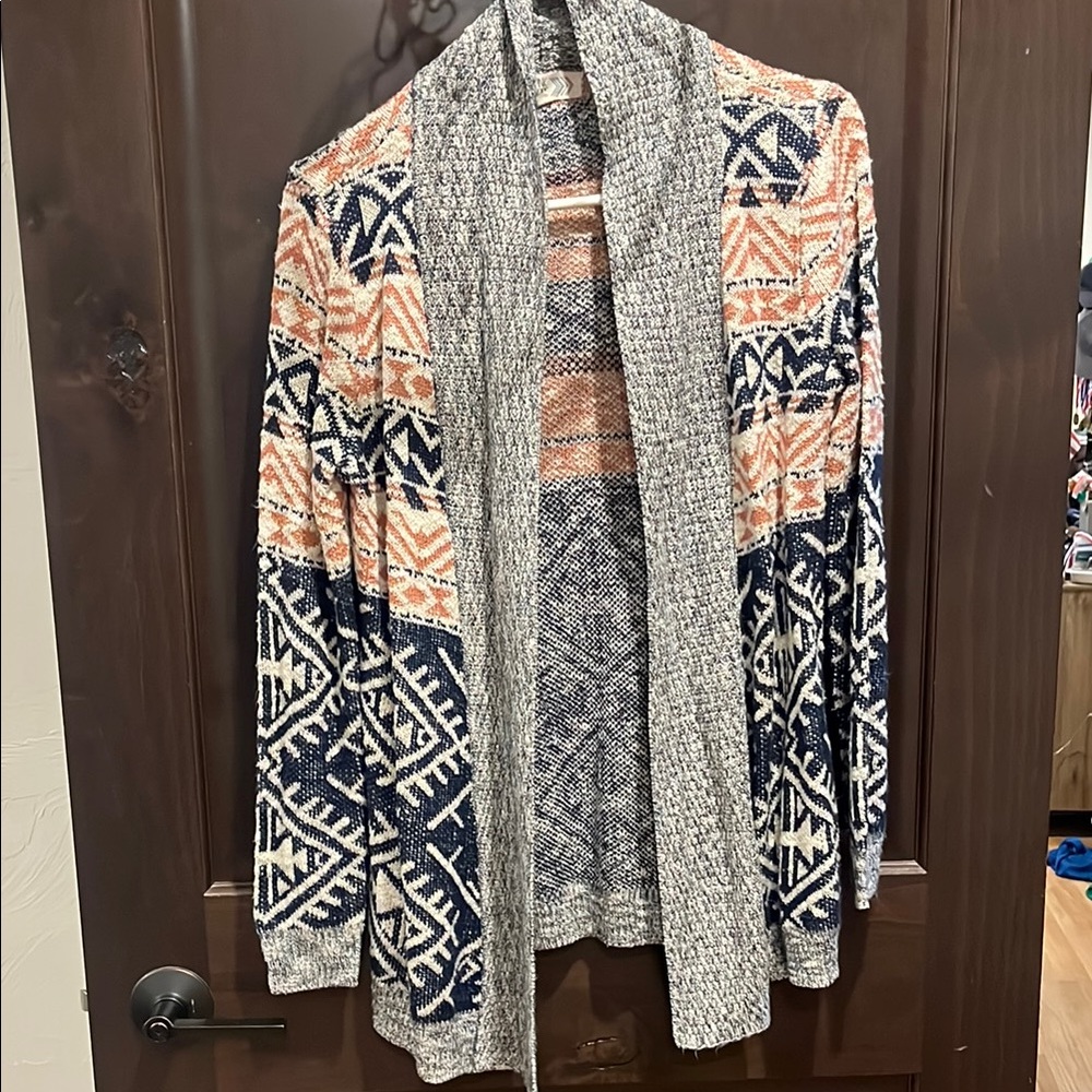 Pink Rose Multicolor Knit Cardigan